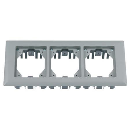 Hubbell Wiring Device-Kellems Floor Sub-Plate, Outlet Box Type, 3 Gang, Non-Metallic PFBRFGY3